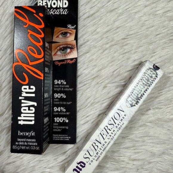 Benefit They're Real Mascara .3oz + Urban Decay Subversion Lash Primer .28oz Set - Picture 1 of 10